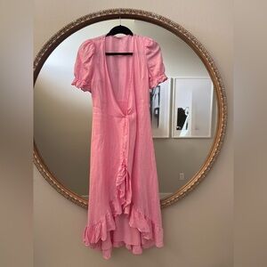 A Loves A Linen Wrap Dress